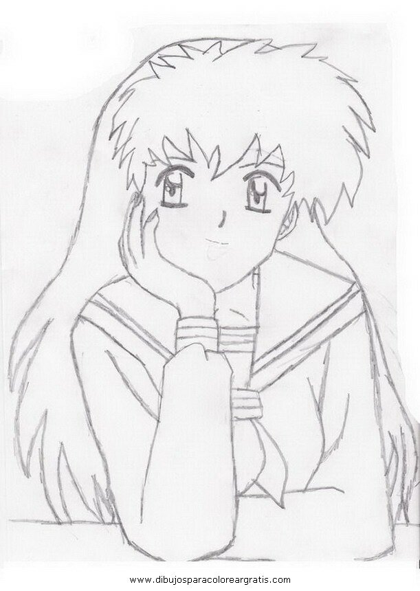 kagome higurashi coloring pages - photo #40